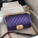 Cheap Small boy chanel handbag A67085 purple JH02573sS51