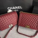 Copy Boy Chanel Flap Bag Original Sheepskin Leather 67088 Burgundy JH04495RZ88
