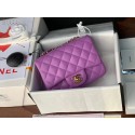 Fashion Chanel MINI Flap Bag Original Sheepskin Leather 1115 purple JH02394EB73