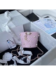 Chanel mini drawstring bag AS2518 pink JH01757lU52
