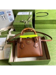 Copy 1:1 Gucci Diana mini tote bag 655661 brown JH01891GO58