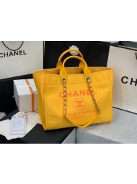 Fake Chanel Original large shopping bag 66941 yellow JH01747SY47