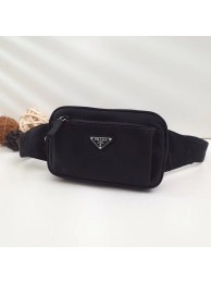 Prada Nylon and leather belt bag VA0977 black JH05496cP15