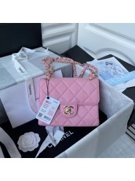 Replica CHANEL mini flap bag AS2468 pink JH01761Qz32